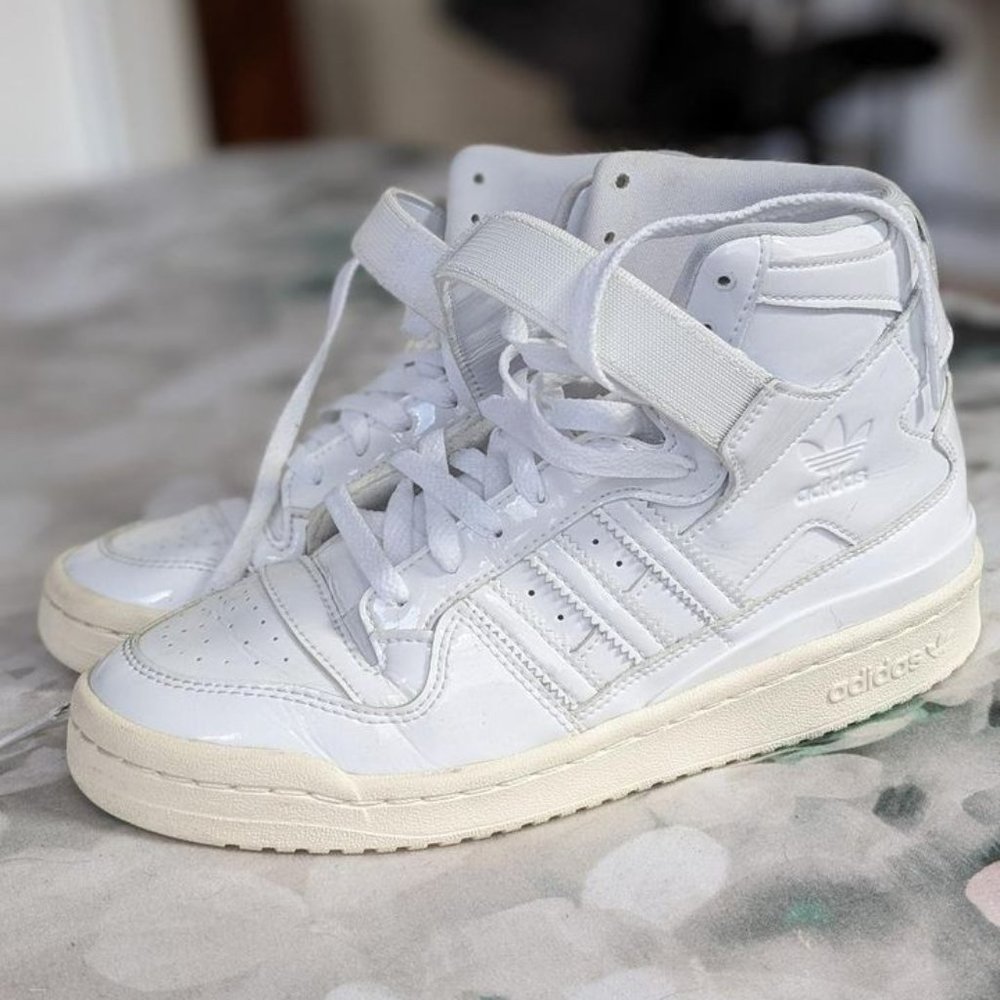Adidas sneakers white beige size 7.5 (FORUM 84 HIGH SHOES)